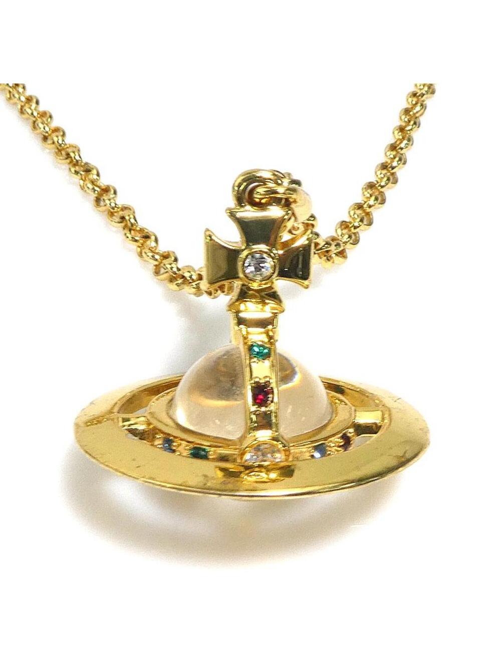 Auth Vivienne Westwood Necklace Gold #302745V17B